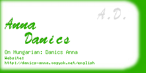 anna danics business card